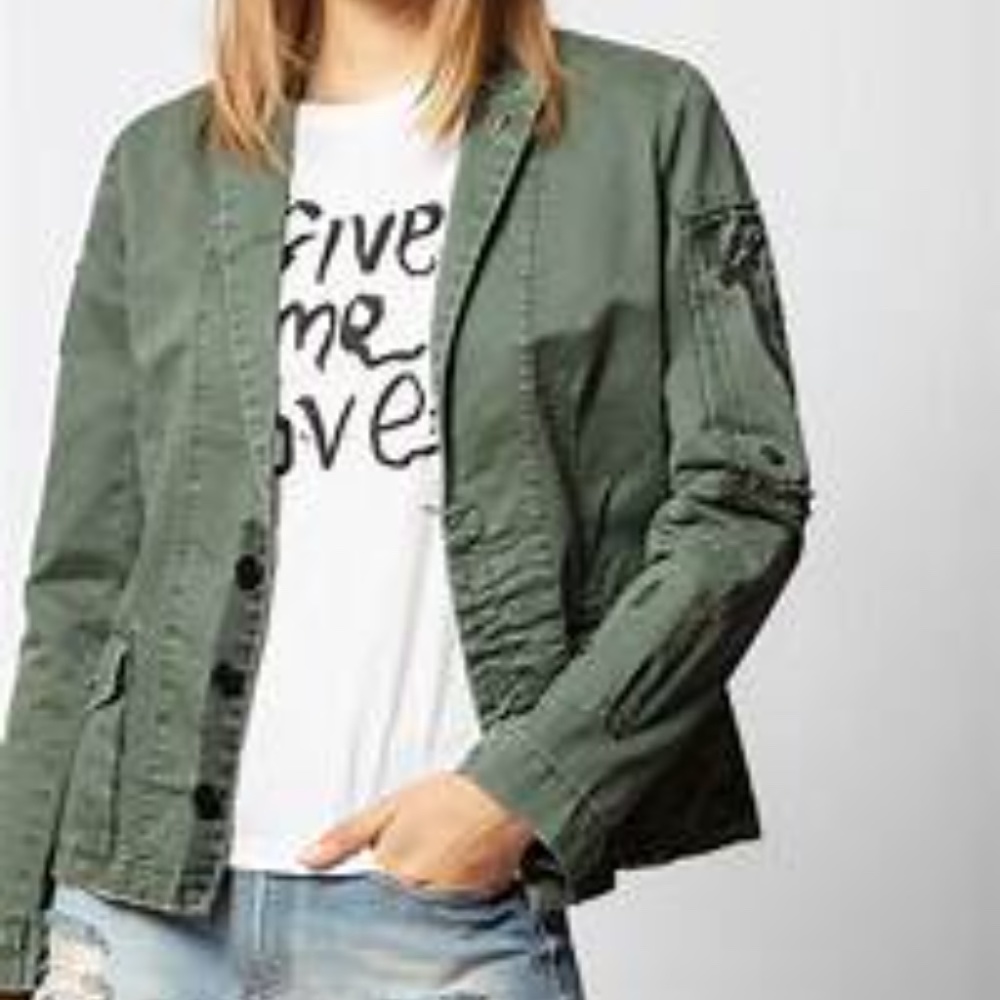 Zadig & Voltaire New Virginia Grunge Cotton Jacket